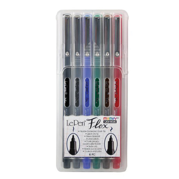 Marvy Uchida LePen Flex 480002000 Pen, Magenta Ink, Dye Ink - 4