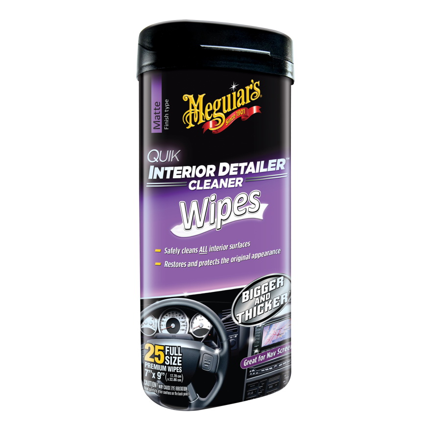MEGUIAR'S Quik Interior Detailer G13600 Cleaning Wipes, Slight Flowery Fragrance, 25-Wipes - 2