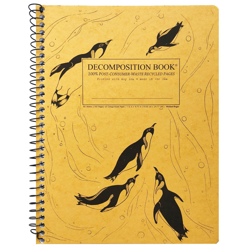 Decomposition 16167 King Penguins Book, College Ruled, Lined Sheet, 9.75 x 8 x 0.4 in Sheet, 80-Sheet - 1