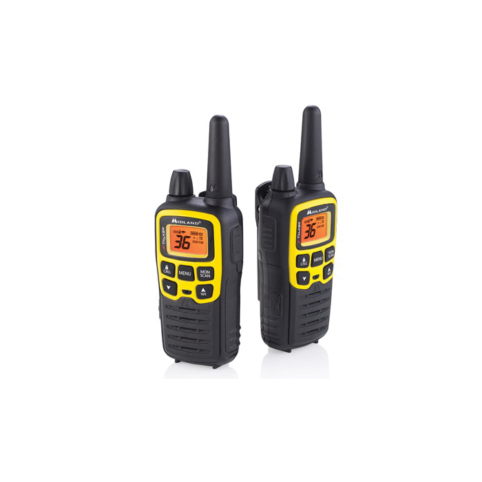 Midland T61VP3 Two-Way Radio, GMRS Band, 36-Channel, LCD Display, Yellow - 5