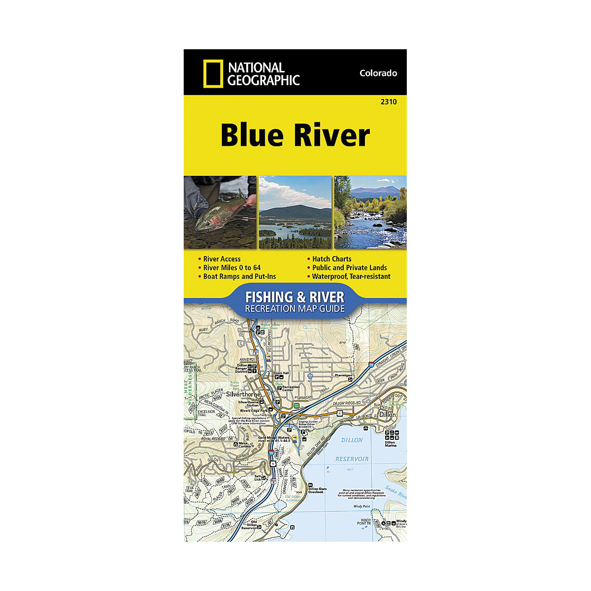National Geographic TI00002310 Fishing and River Map, Blue River - 1