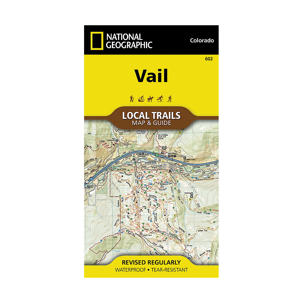 National Geographic TI00000602 Topographic Map, Vail - 1