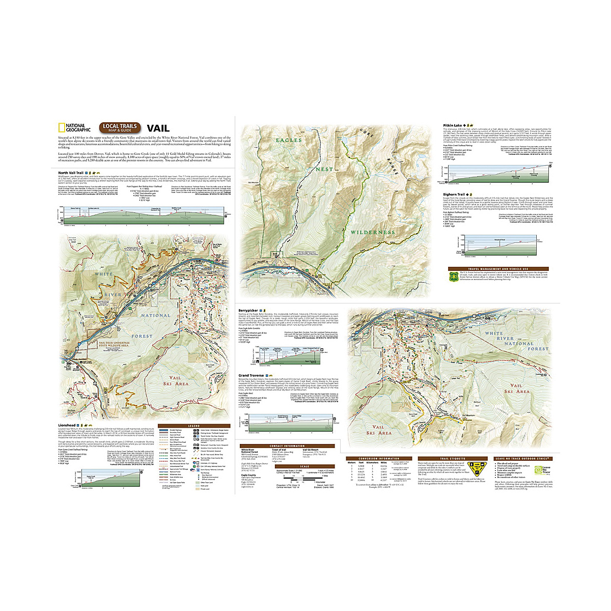 National Geographic TI00000602 Topographic Map, Vail - 3