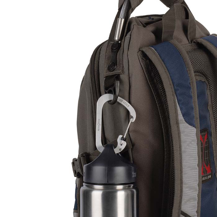 Nite Ize SlideLock CSL4-01-R6 Carabiner, Rectangular, Wire, 3.1 in L, Stainless Steel, Black