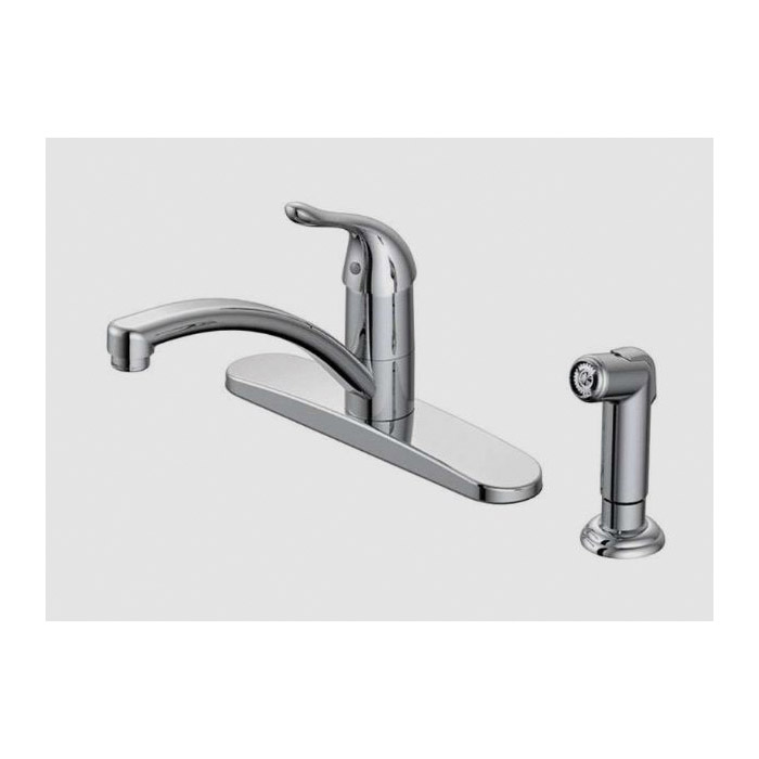 OakBrook Pacifica Series 67534-1001 Kitchen Faucet, 1.8 gpm, 1-Faucet Handle, 4-Faucet Hole, Chrome Plated - 1