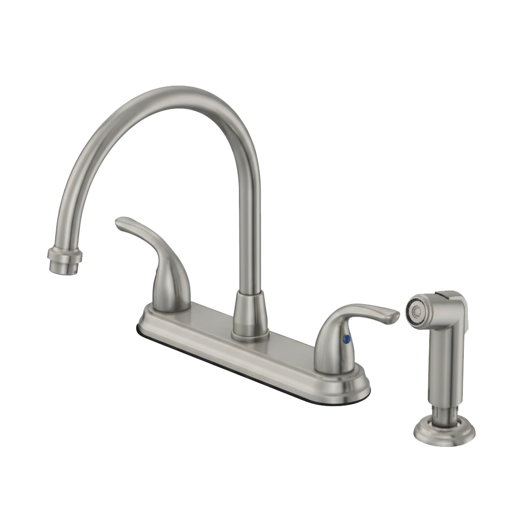 Pacifica Series 67157-1101 Kitchen Faucet, 1.8 gpm, 2-Handle, 1, 3-Faucet Hole, Chrome Plated