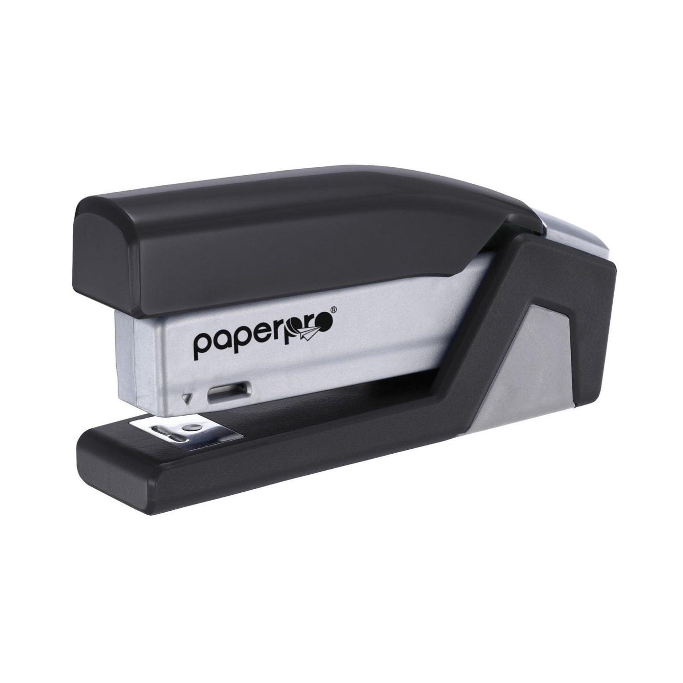 Paper Pro inJOY 1510 Compact Stapler, 20 Sheet, 105 Staple, Half Strip Staple, Black/Gray - 1