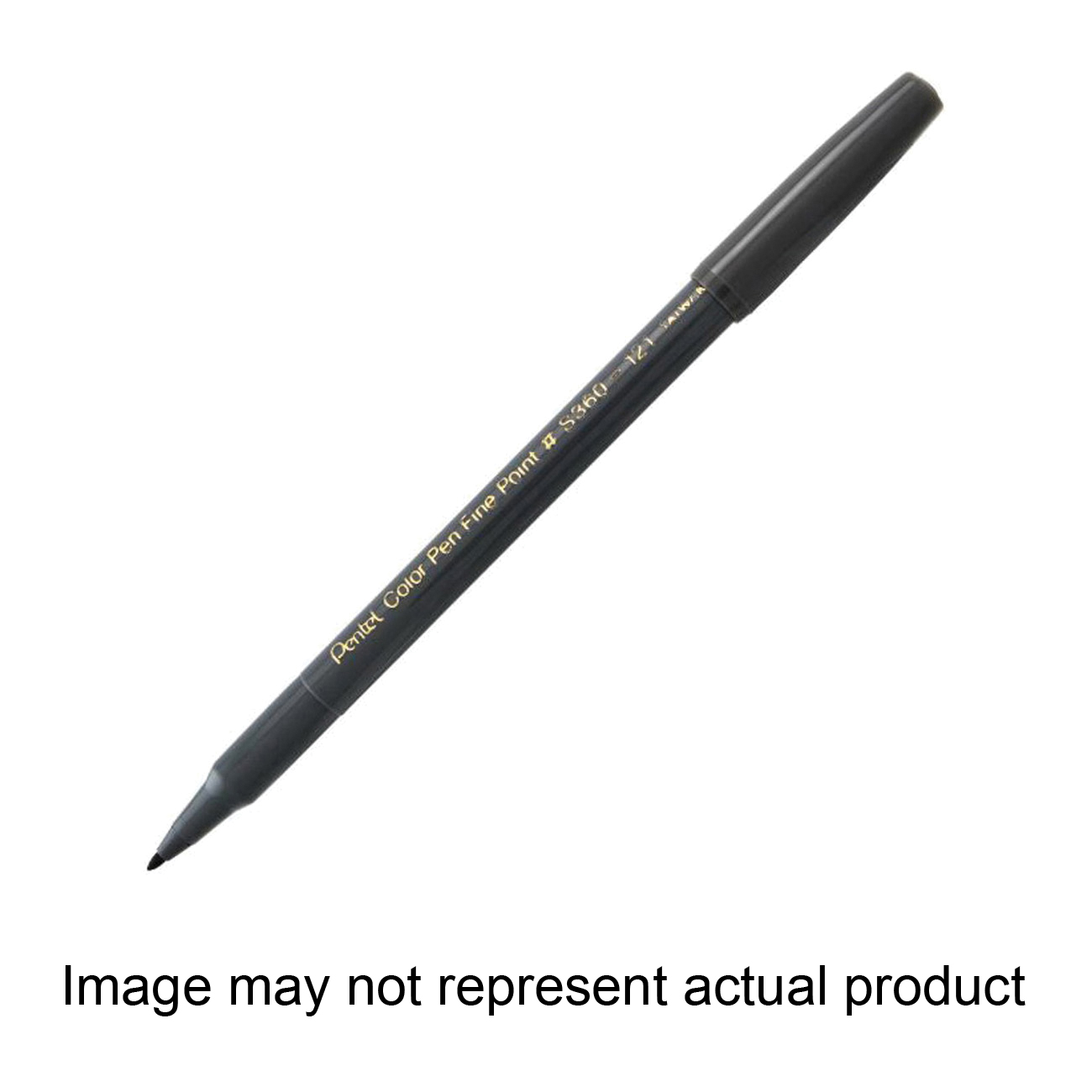 Pentel Arts Color Pen S360-136 Color Pen, Non-Retractable, Fine Tip, Baby Blue Ink, Water-Based Ink - 1