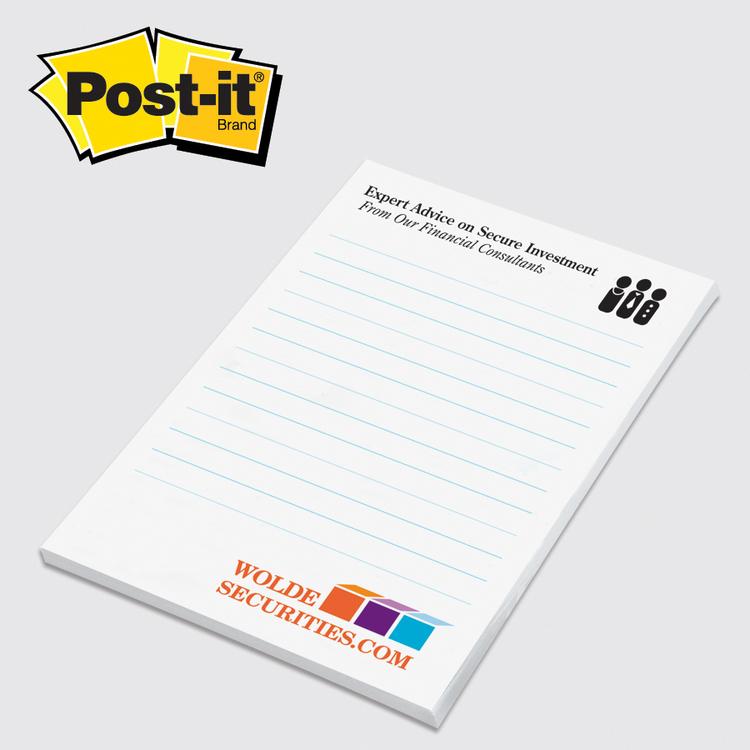 Post-it 4646DVTREND Printed Note Pad, 4 x 5-13/16 in - 2