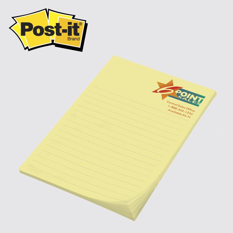 Post-it 4646DVTREND Printed Note Pad, 4 x 5-13/16 in - 4