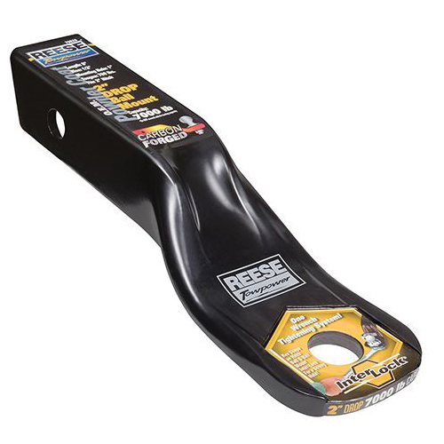 Reese Towpower 7062811 Draw Bar, 8 in L, 2 in Drop, 1/2 in Rise, 1 in Dia Hitch Ball, Carbon, Powder-Coated