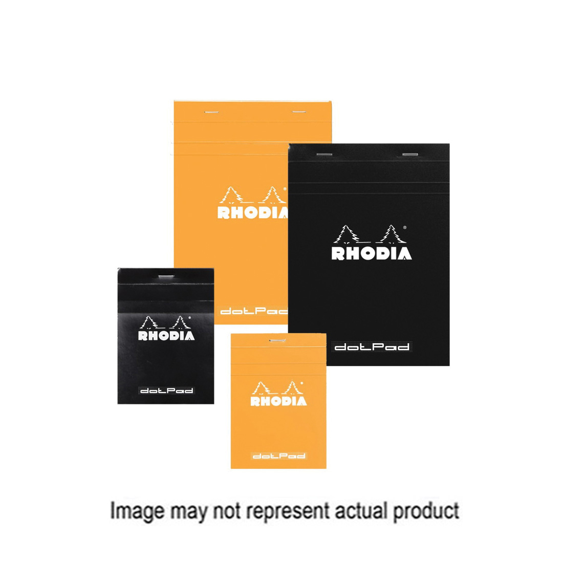Rhodia Dot Everything 12558 Dot Pad, Micro-Perforated Sheet, 3-1/2 x 4-3/4 in Sheet, 80-Sheet, White Sheet - 1