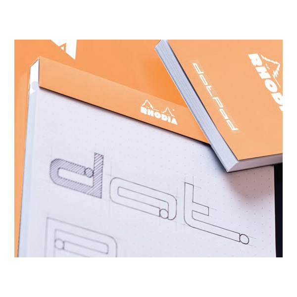 Rhodia Dot Everything 12558 Dot Pad, Micro-Perforated Sheet, 3-1/2 x 4-3/4 in Sheet, 80-Sheet, White Sheet - 2