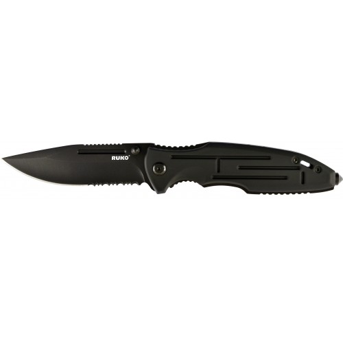 Ruko Shark Series RUK0153-CS Knife, 3-1/2 in L Blade, Stainless Steel Blade, Aluminum Handle - 1