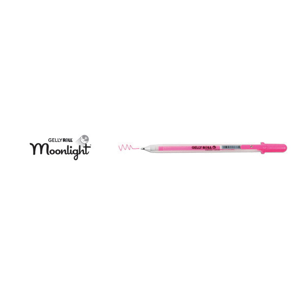 Gelly Roll Moonlight 10 Series 38167 Pen, 1 mm Tip, Fluorescent Pink - 1