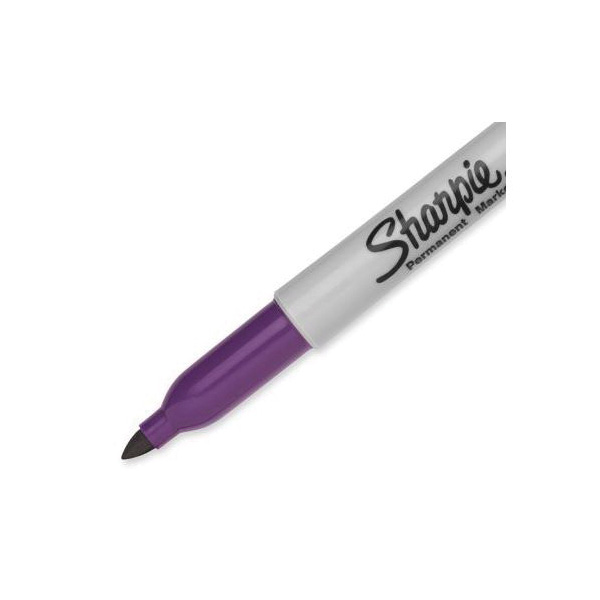 Sharpie 30038 Permanent Marker, Purple Lead/Tip - 3