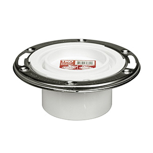 Sioux Chief 884 Series 884-PTM Closet Pipe Flange, 3 in, 7.13 in Dia Flange, Hub, PVC/Stainless Steel - 1