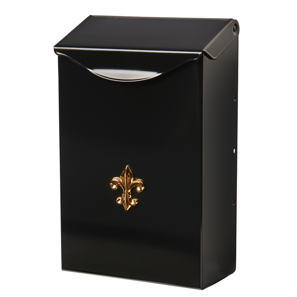 Gibraltar Mailboxes BW110000 Mailbox, 170 cu-in Capacity, Steel, Powder-Coated, Black, 6.3 in W, 3.3 in D - 1