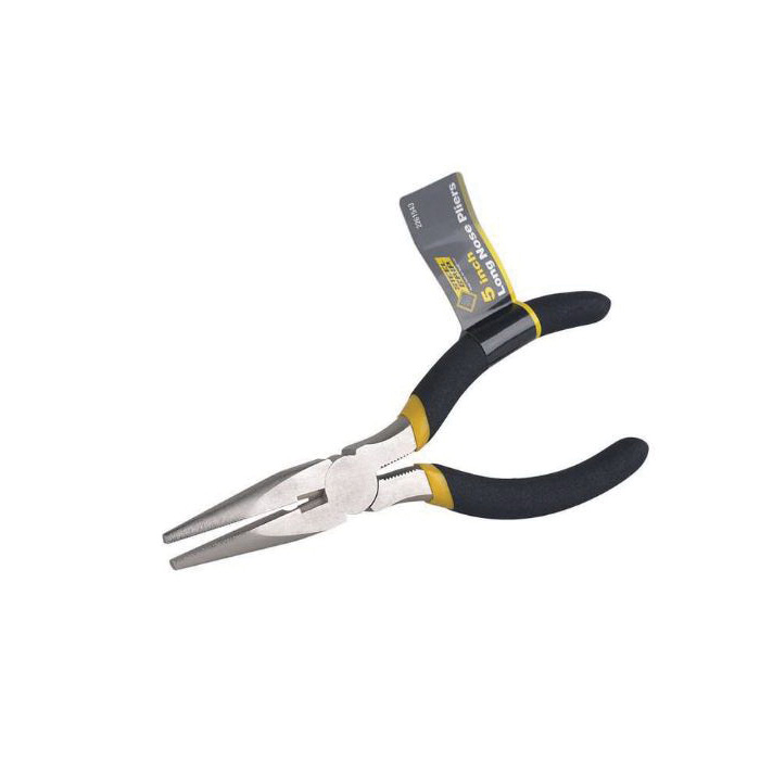 Steel Grip 2261543 Plier, 5 in OAL, Black/Yellow Handle, Cushion-Grip Handle - 1