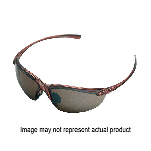 Stihl 7010 884 0330 Ultra-Flex Safety Glasses, Polycarbonate Lens, Brown Frame, UV Protection