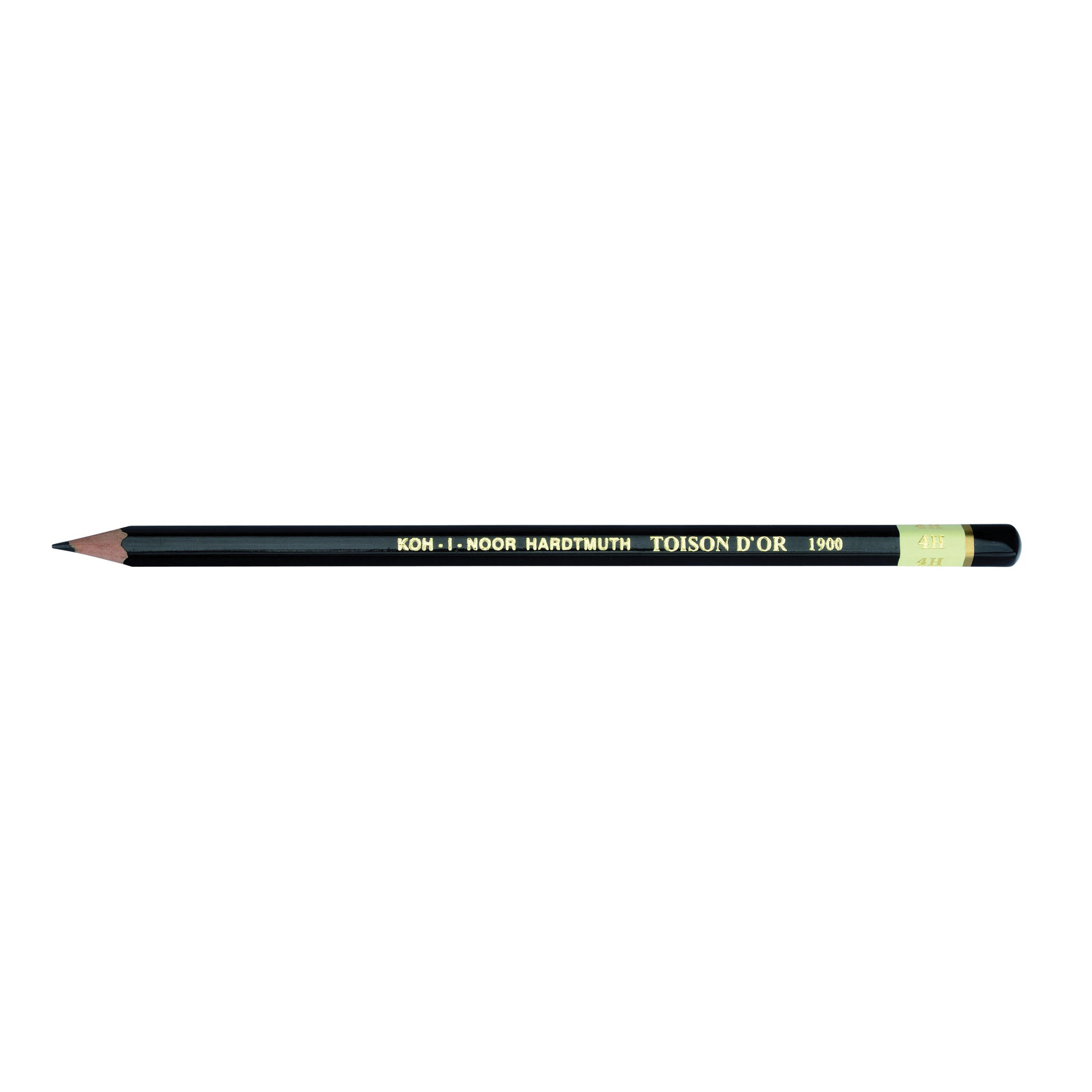 Koh-I-Noor Hardtmuth 1900 4H Pencil, 4H Lead, Wood Barrel - 1