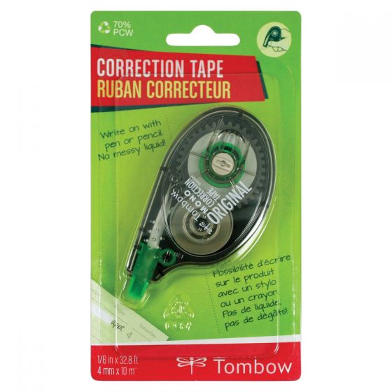Tombow 68620 Correction Tape, 394 in L Tape, 1/6 in W Tape, White Tape - 5