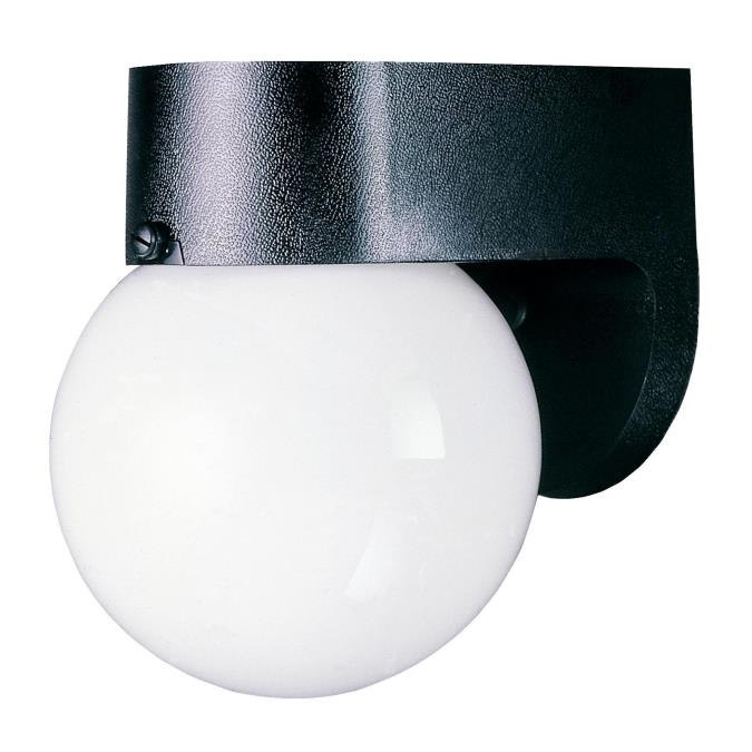 Westinghouse 66803 Outdoor Wall Lantern, Polycarbonate Fixture, Black Fixture