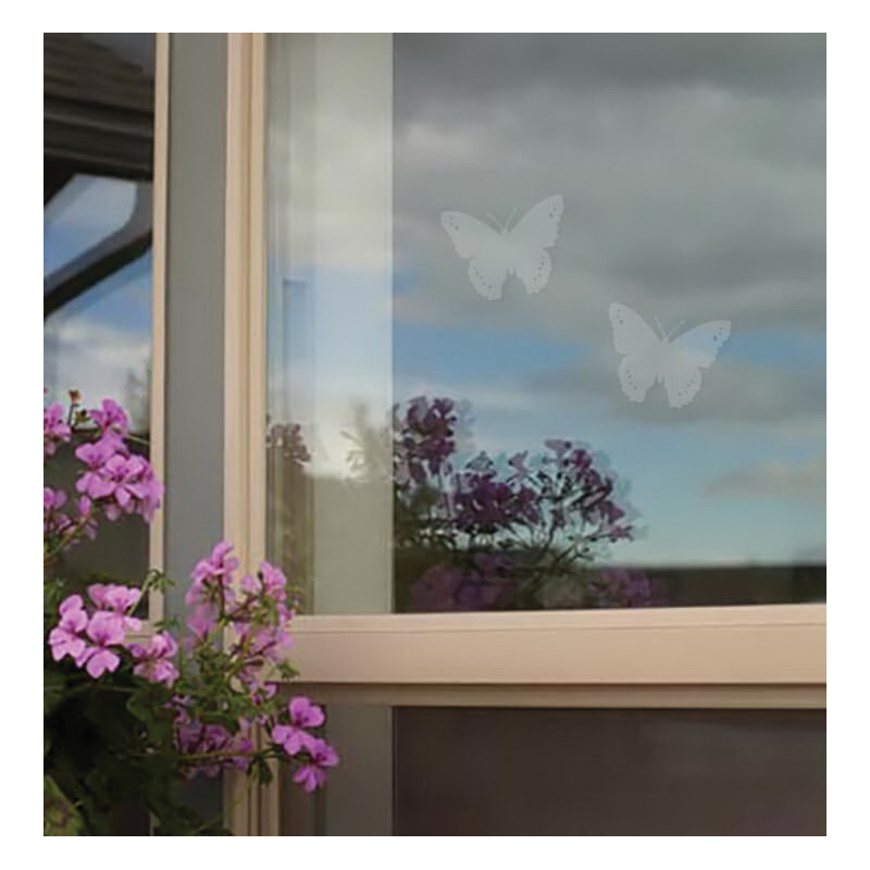 WindowAlert WINDA3 Butterfly Decal, 4 in L, 4 in W - 2