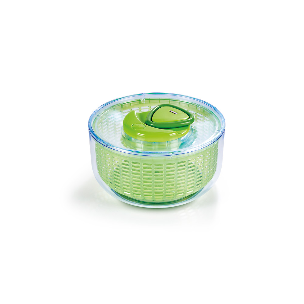 Zyliss Easy Spin Salad Spinner with Lid Handle, Large, Green, BPA