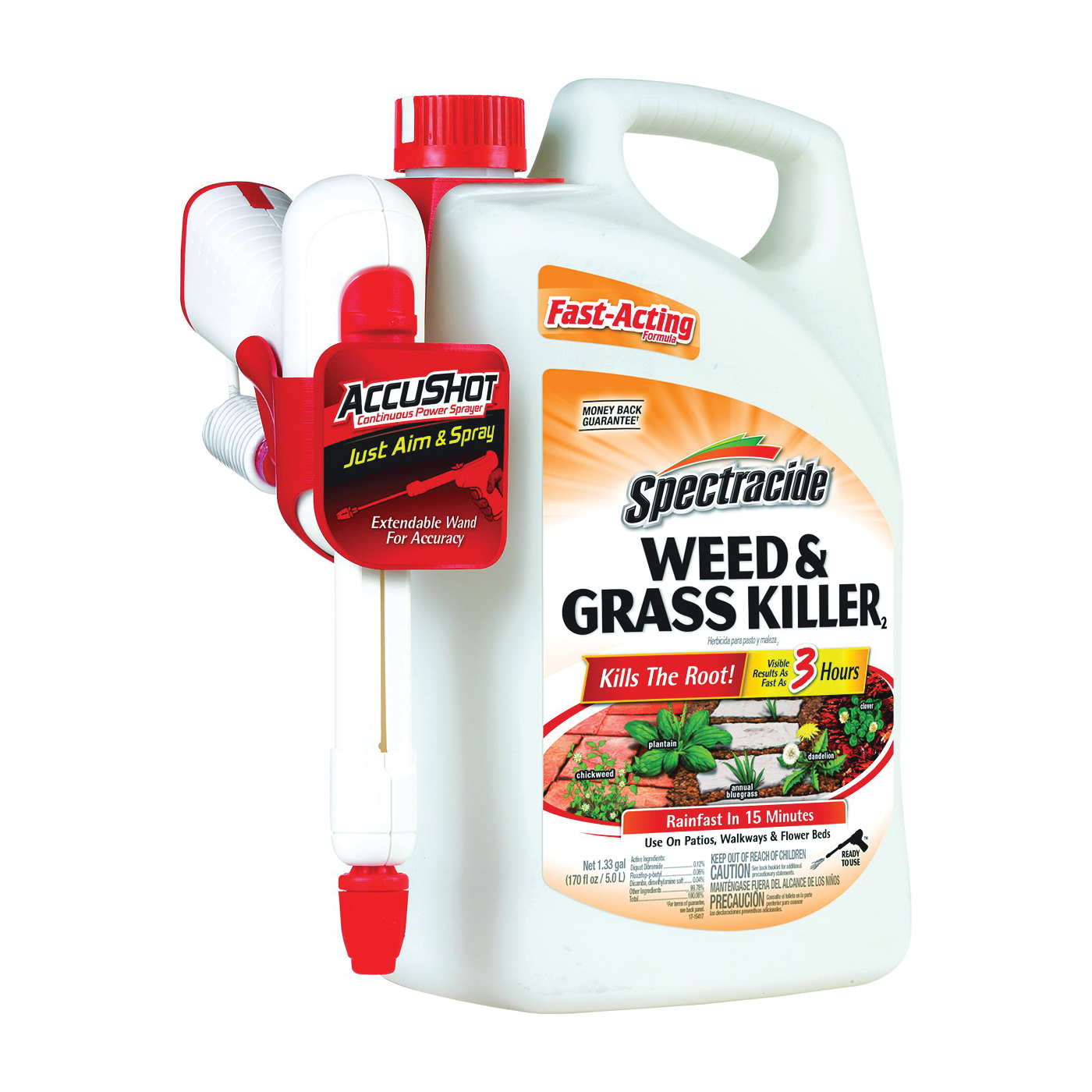 HG-96370 Weed and Grass Killer, Liquid, Amber, 1.33 gal Can