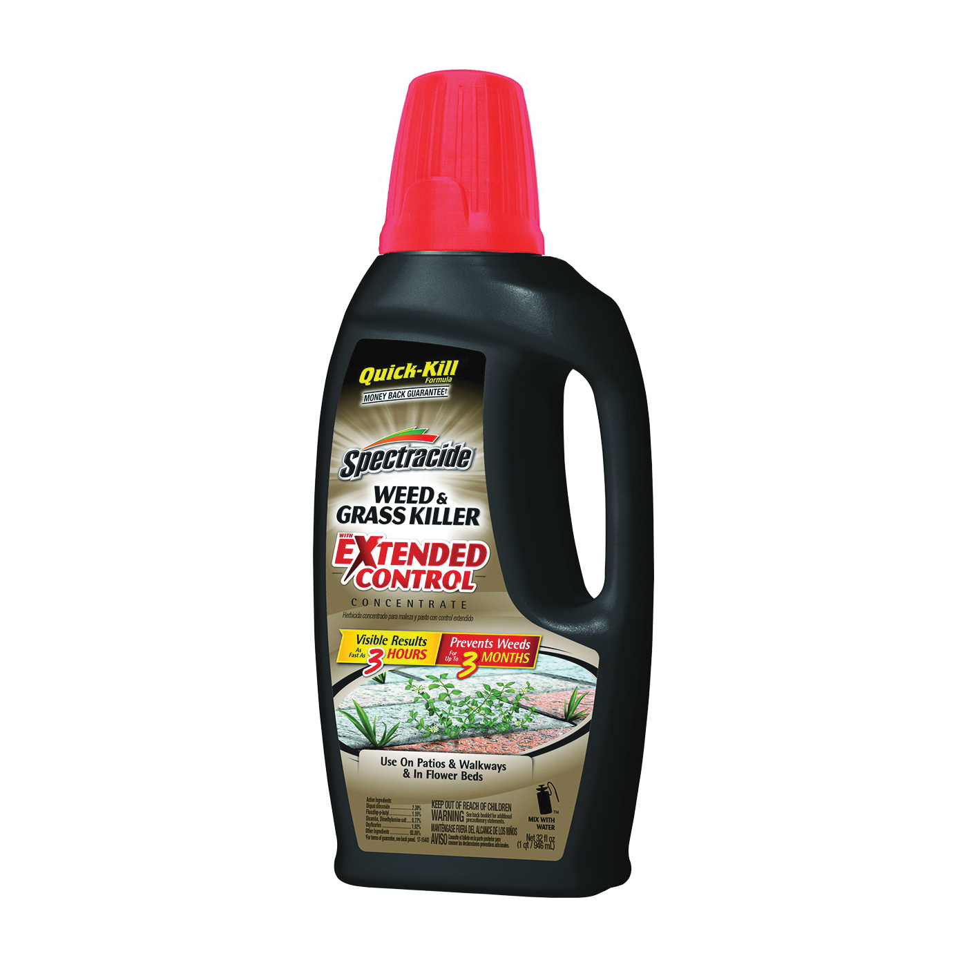 Spectracide HG-96391 Weed and Grass Killer with Extended Control, Liquid, Dark Amber, 32 fl-oz