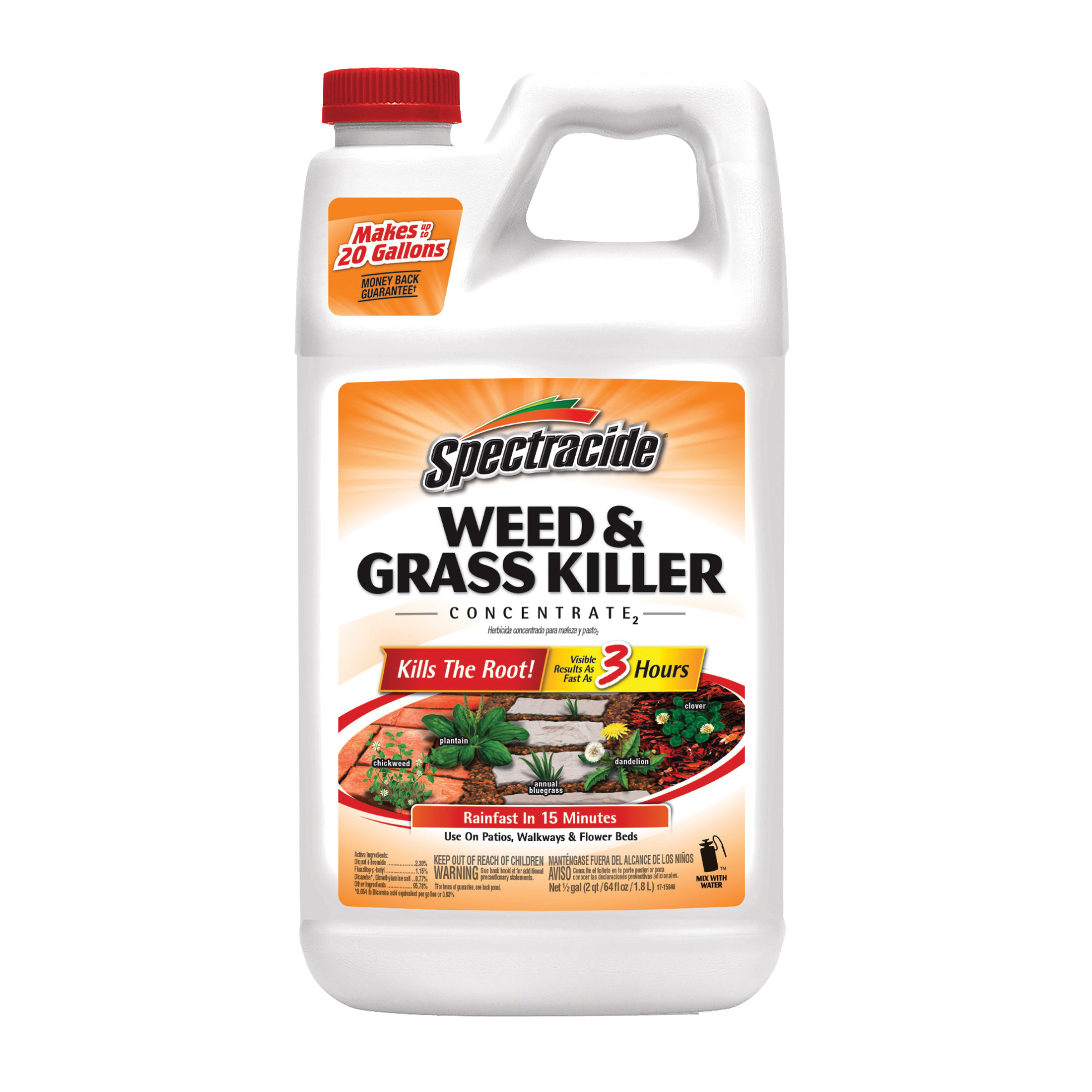 Spectracide HG-96451 Weed and Grass Killer, Liquid, Amber, 64 oz - 1