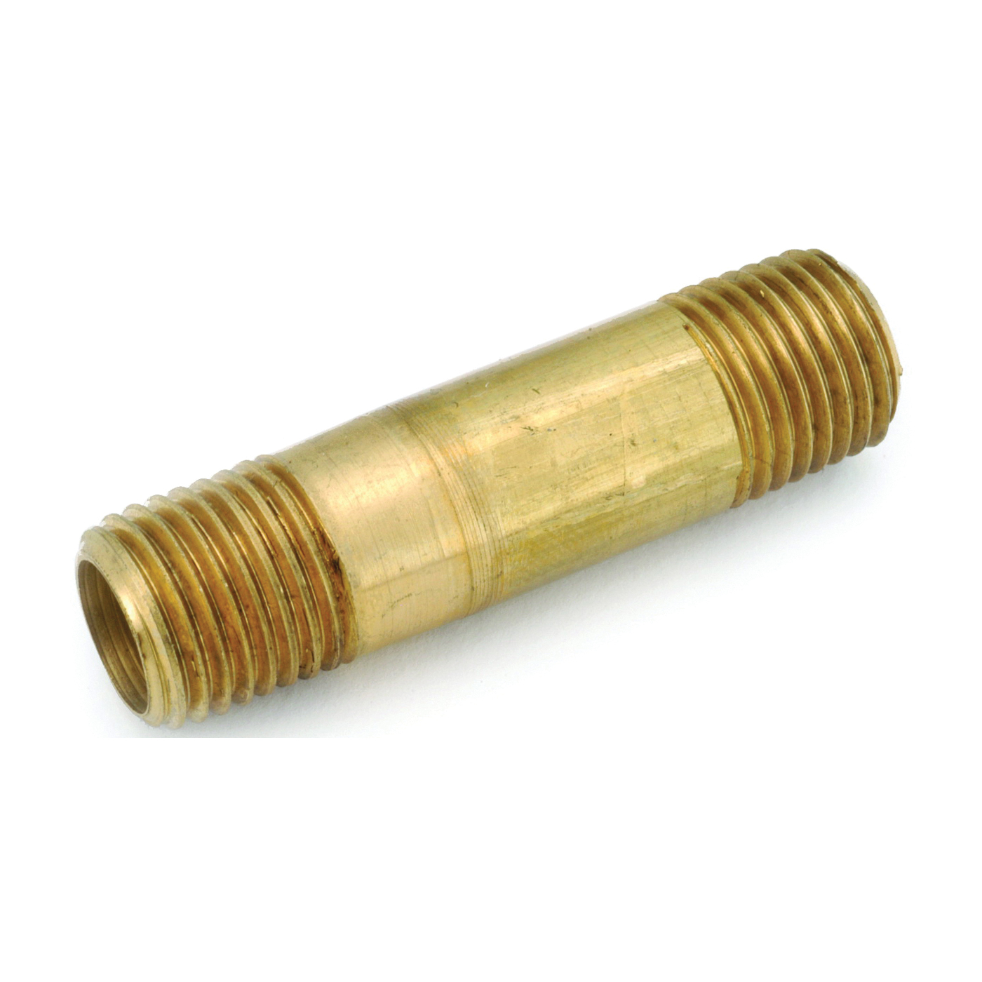 Anderson Metals 736113-0424 Pipe Nipple, 1/4 in, NPT, Brass, 1-1/2 in L - 1