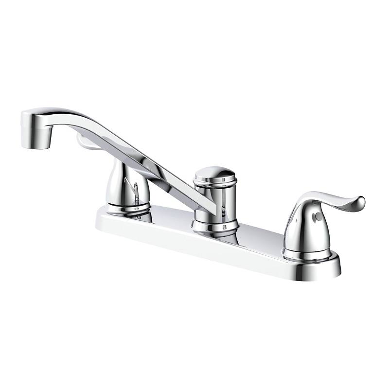 TOBI22090002CP Kitchen Faucet, 1.8 gpm, 3 -Faucet Hole, Metal/Plastic, Chrome, Deck Mounting