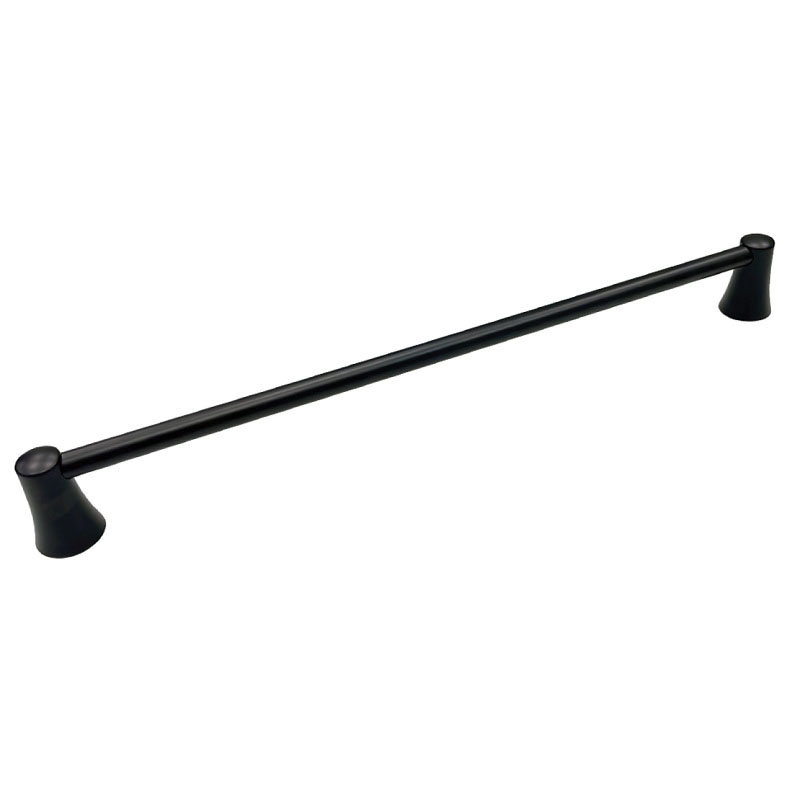 8724 Towel Bar, 24 in L Rod, Zinc/Aluminum, Matte Black, Wall Mounting