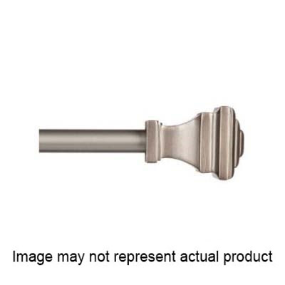 Fast Fit KN75244 Curtain Rod, 5/8 in Dia, 36 to 66 in L, Steel, Pewter