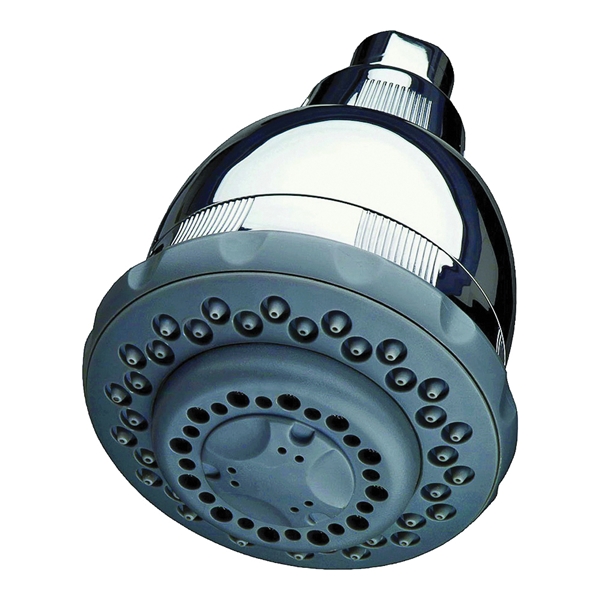 WSH-C125 Filtered Shower Head, 2 gpm, 1/2 in Connection, IPS, Plastic, Chrome, 12-1/4 in L, 8-1/2 in W