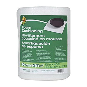 756695 Foam Cushion Roll, 40 ft L, 12 in W, Foam, White