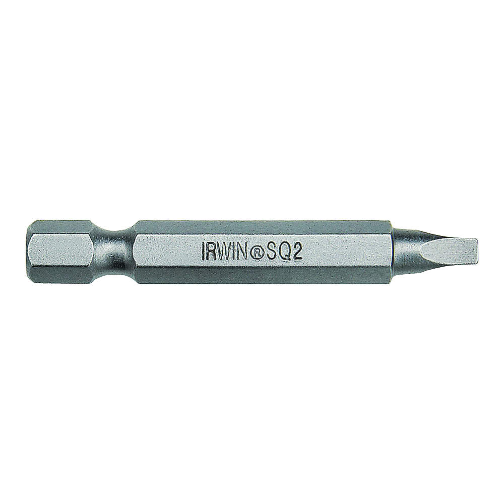 3522311C Power Bit, #2 Drive, Square Recess Drive, 1/4 in Shank, Hex Shank, 6 in L, High-Grade S2 Tool Steel