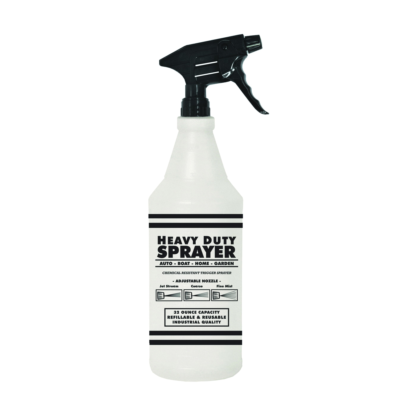 Sm Arnold 92-760 Sprayer Bottle, 32 oz, Trigger, FKM, Black