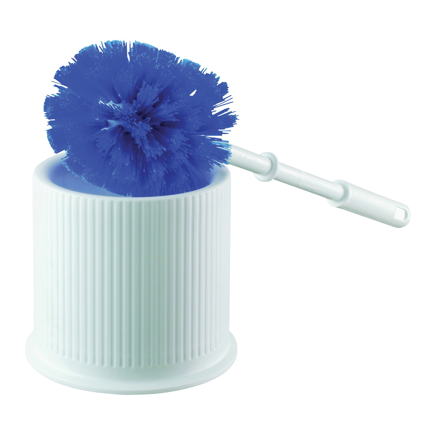Quickie 305 Toilet Bowl Brush with Caddy, Round, Poly Fiber Bristle, Plastic Holder - 1