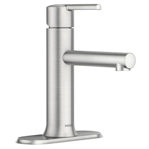 Moen Arly's Series 84770SRN Lavatory Faucet, 1.2 gpm, 1-Faucet Handle, Metal, Spot-Resist Brushed Nickel, Lever Handle