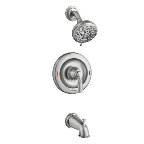 Posi-Temp Hillard 82537SRN Tub and Shower Faucet, Wall-Mount Showerhead, 1.75 gpm Showerhead, Diverter Tub Spout