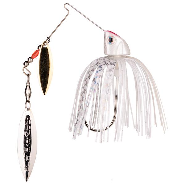 Strike King BURN14-204GS Fishing Bait, Spinner Bait, Super White Bait