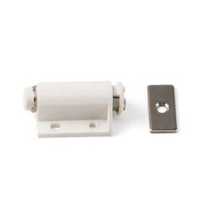 4642 Single Touch Latch, White, Steel