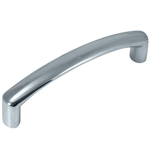 Aventura Series 74626 Cabinet Pull, 104 mm L Handle, 23 mm H Handle, Zinc, Polished Chrome