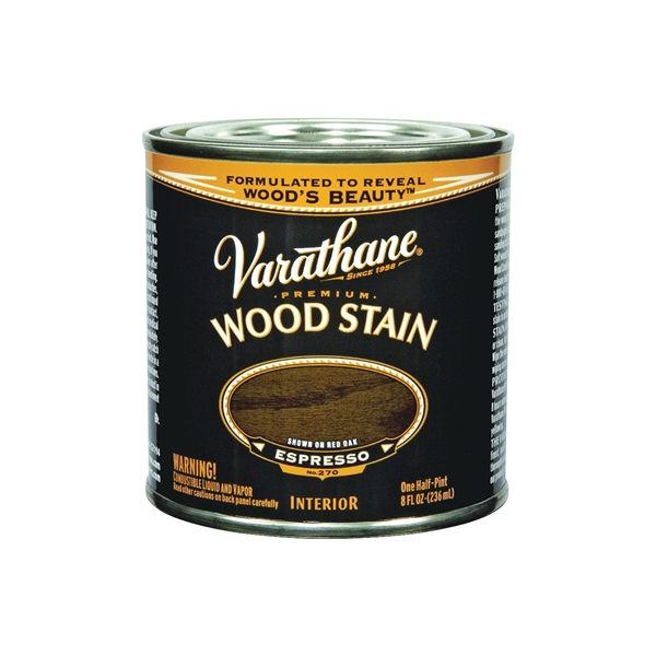 Varathane 241414 Wood Stain, Espresso, Liquid, 0.5 pt, Can - 1