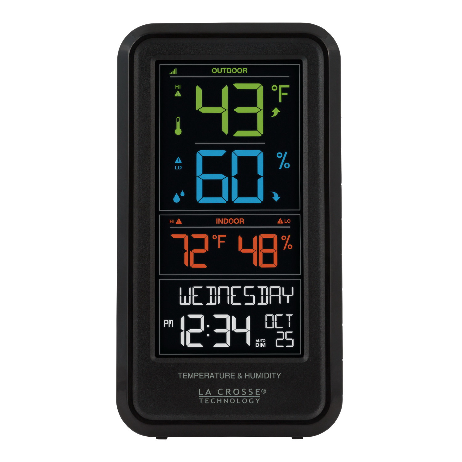 S82967 Weather Station, Battery, 32 to 99 deg F Indoor, -40 to 140 deg F Outdoor, 10 to 99 % Humidity Range