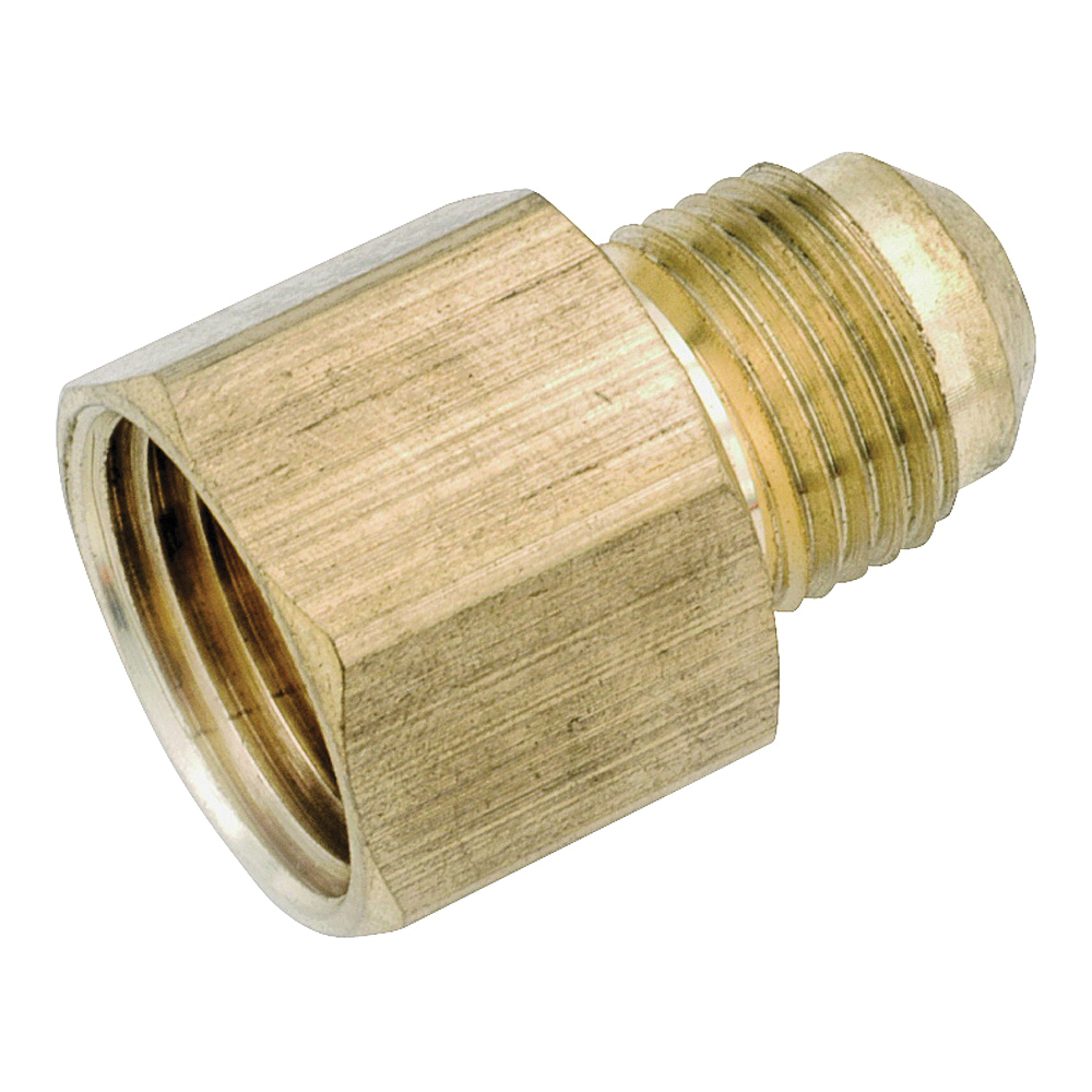 754046-0608 Tube Coupling, 3/8 x 1/2 in, Flare x FNPT, Brass