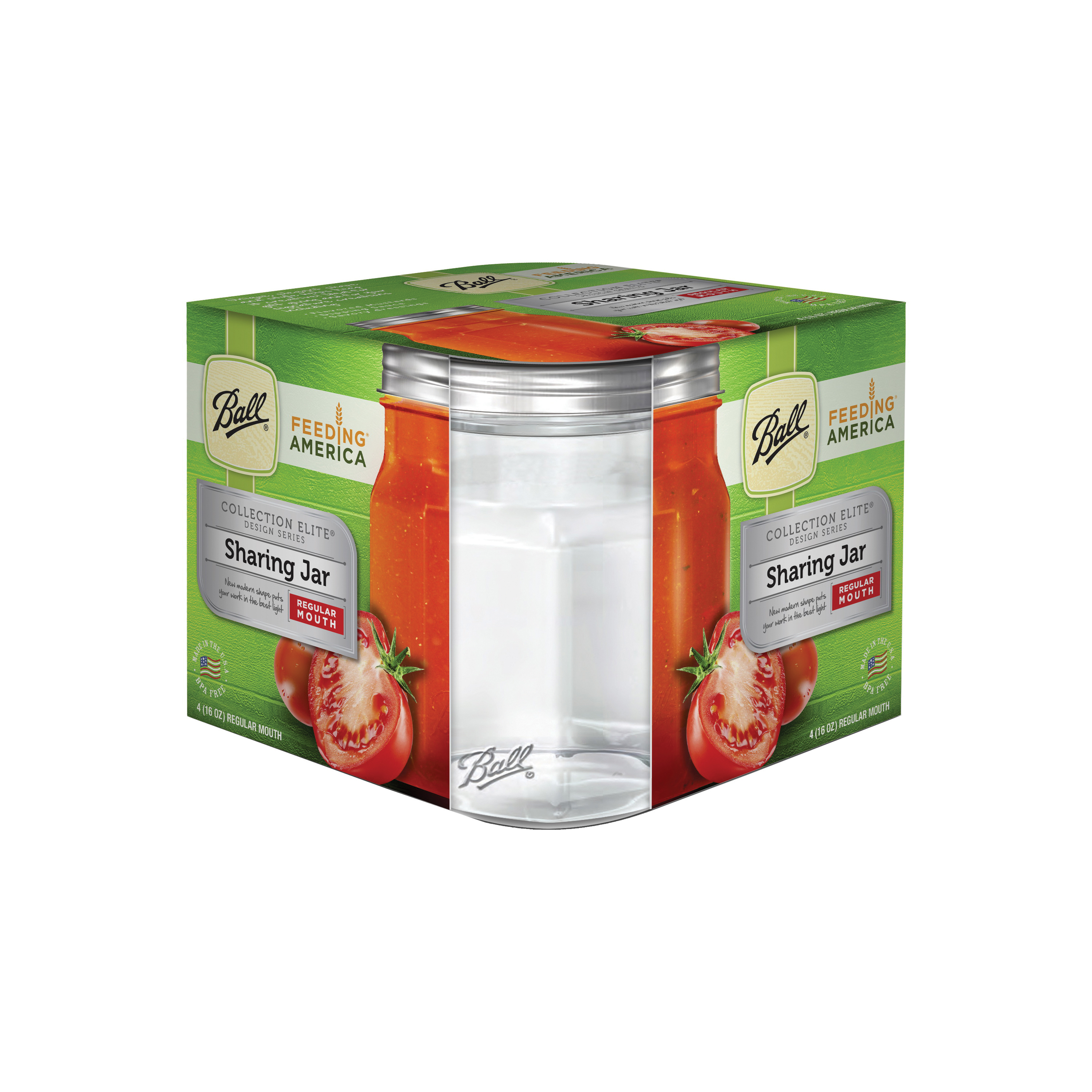 Ball 1440061185 Sharing Canning Jar, 4 oz Capacity, Glass